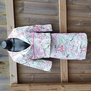 🏵️ Tibi Floral Pink and Green Skirt Suit 🏵️